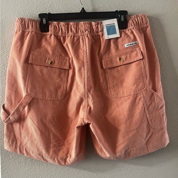 NEW Women's Sovereign Code SZ Large Cargo Cord Shorts Coral Adjustable Waistband - Picture 12 of 16